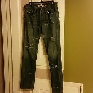 Mens Levis 511 skinny 33×32 distressed/shredded je